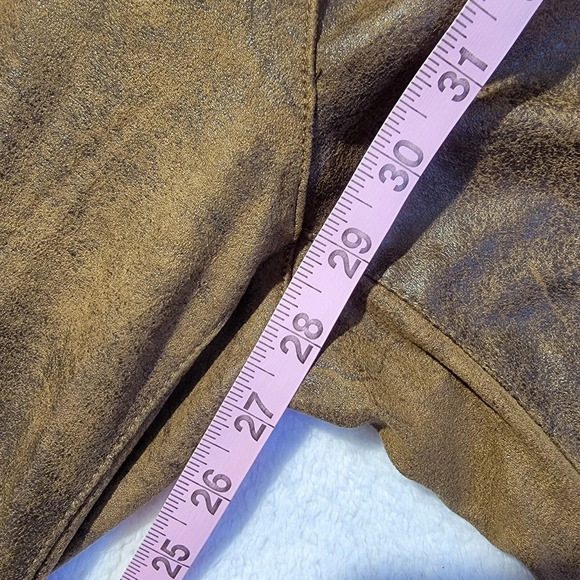 NWT Philosophy Faux Suede Camel Tan Tobacco Pants Size 6 - Picture 10 of 11